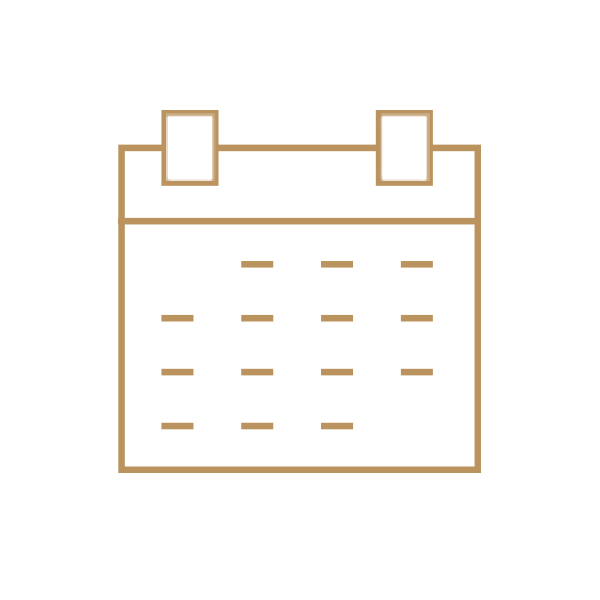 Line drawn icon of Calendar